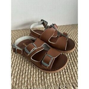 Freshly Picked Leather Cognac Delray Sandal. Size 7.